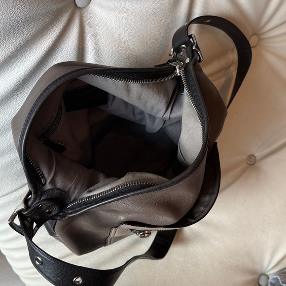 Coach Legacy Colorblock Large Carryall Hobo Crossbody Shoulder Bag Brown/Tan - Picture 13 of 15